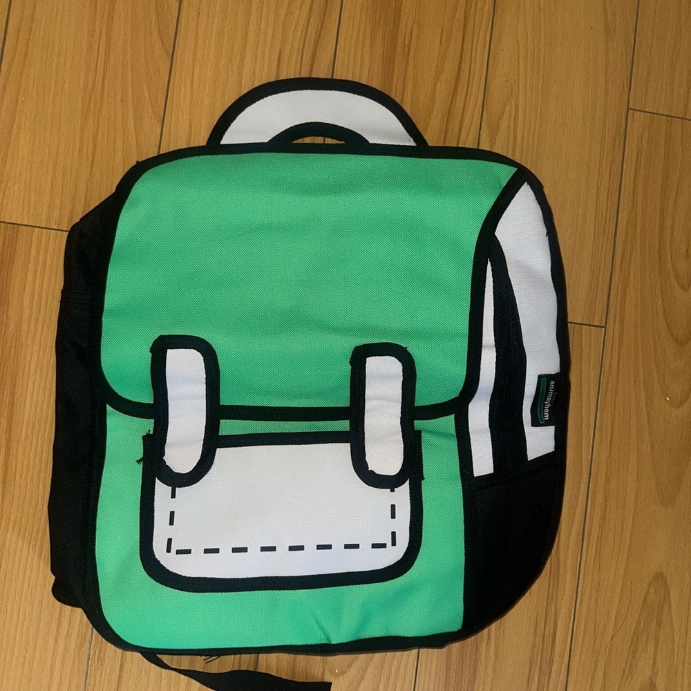 Green and White Comicon animate Hulu 2023 Backpack